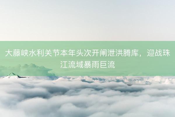 大藤峡水利关节本年头次开闸泄洪腾库,迎战珠江流域暴雨巨流