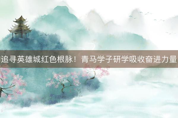 追寻英雄城红色根脉！青马学子研学吸收奋进力量