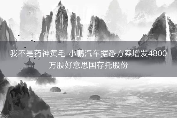 我不是药神黄毛 小鹏汽车据悉方案增发4800万股好意思国存托股份