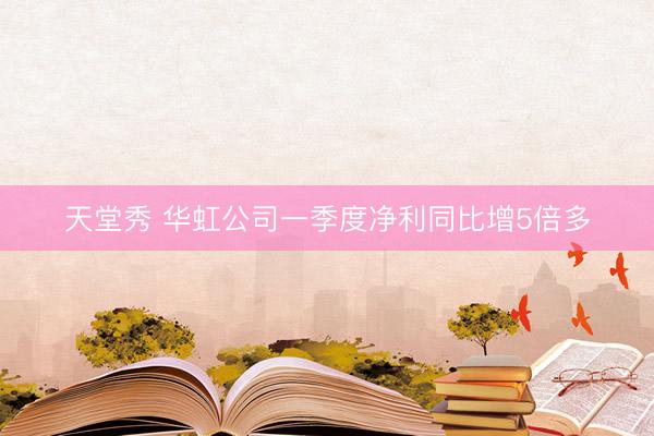 天堂秀 华虹公司一季度净利同比增5倍多