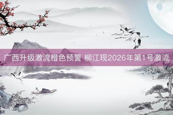 广西升级激流橙色预警 柳江现2026年第1号激流